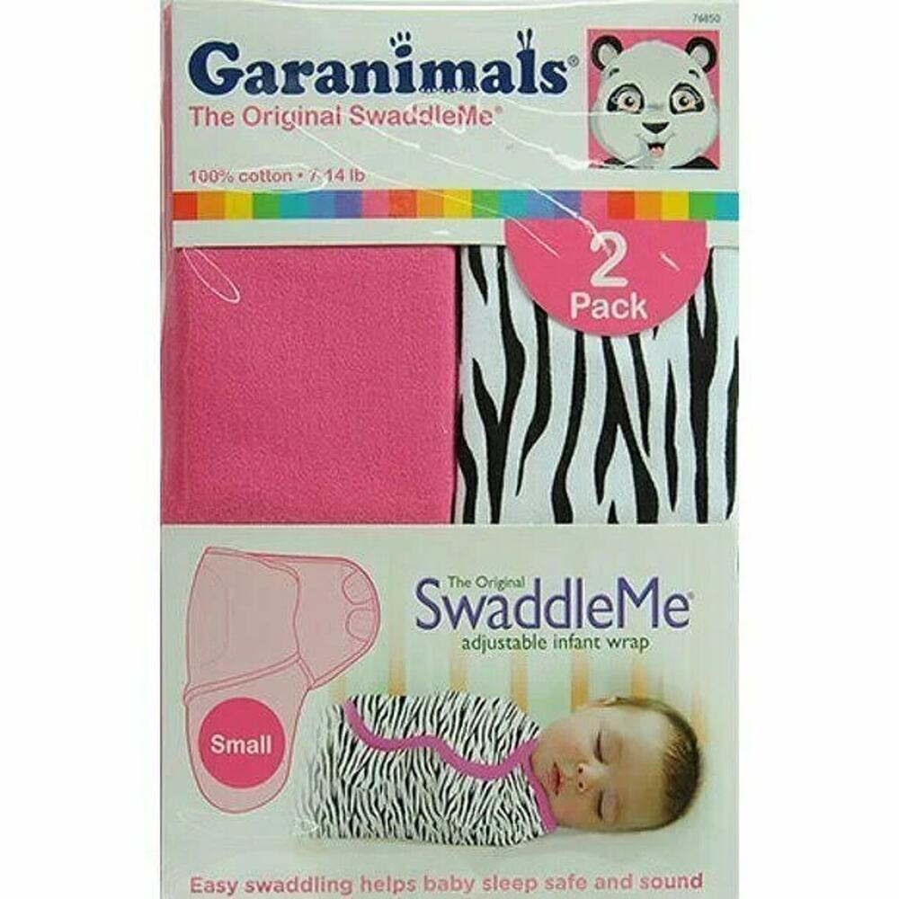 C22 Garanimals Swaddle Baby Girl Blanket Wrap Small 7-14 LB Newborn 2 Pack New